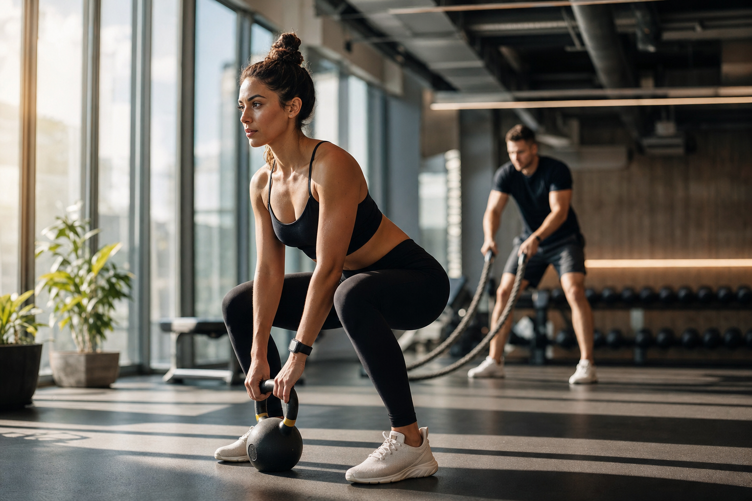 Studio, morning light, Fitness Studio