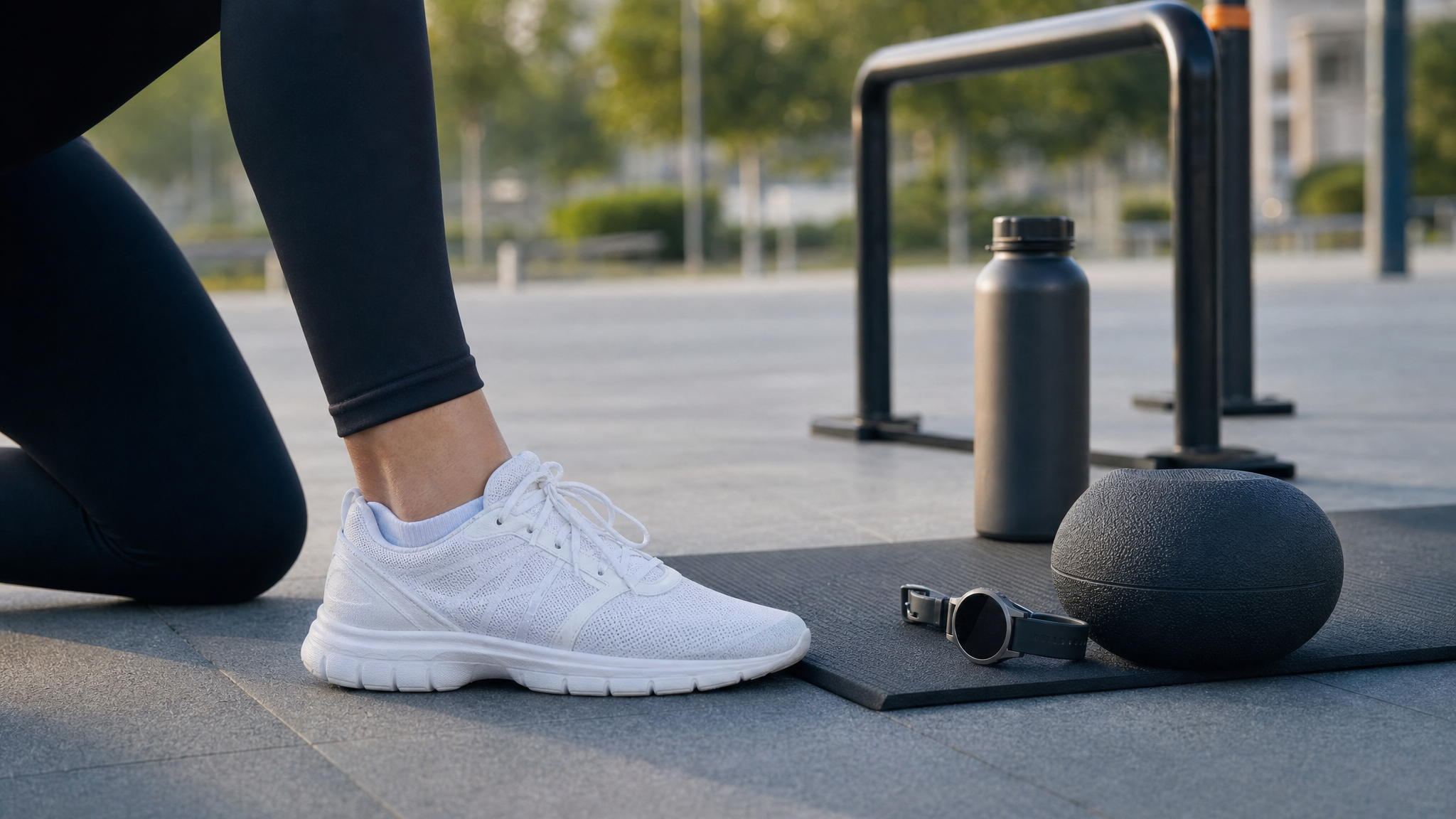 Outdoor Trainer Location Set, Shoes and mat