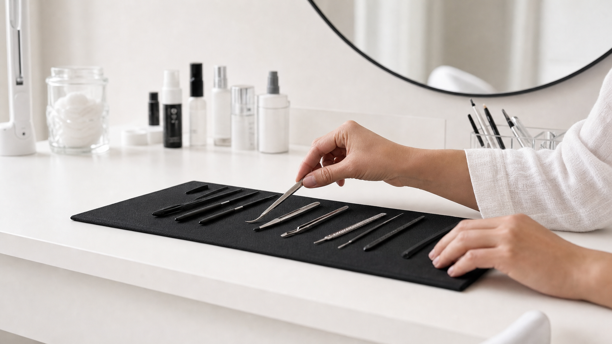 Brows and Lashes Minimal Set, Hands tool prep